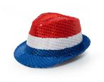 Glitter Hoed Rood Wit Blauw, Verzenden, Nieuw