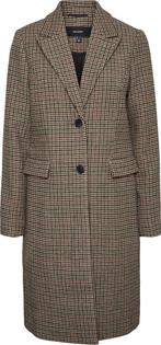 VERO MODA - Maat L - VMBLAST CHECK LONG WOOL JACKET GA Dames, Kleding | Dames, Jassen | Winter, Verzenden, Nieuw