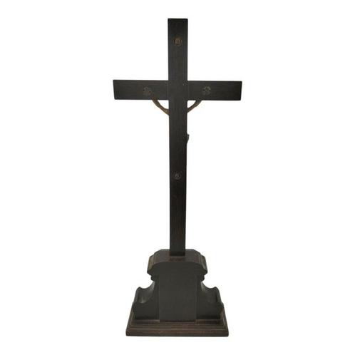 Antiek Crucifix - Walnoot - 1850-1900 - altaar-kruis, Antiek en Kunst, Kunst | Niet-Westerse kunst