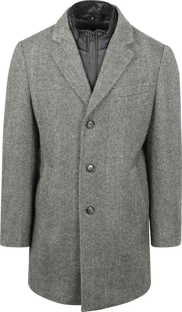 Suitable Coat Wol Pepita Pepper Grey maat 54 Heren, Kleding | Heren, Jassen | Winter, Grijs, Nieuw, Maat 52/54 (L), Verzenden