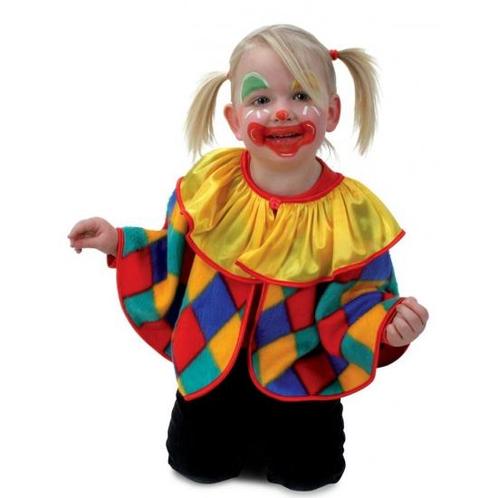 Peuter poncho clown met gele kraag - Clown kleding, Kinderen en Baby's, Carnavalskleding en Verkleedspullen, Verzenden