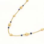 Halsketting - 18 karaat Geel goud Lapis lazuli, Nieuw