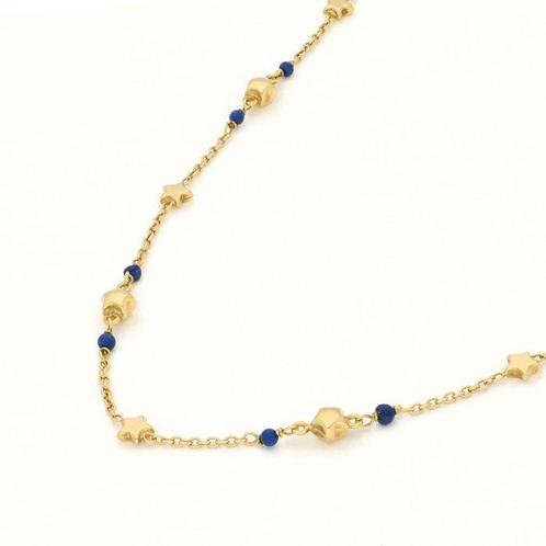 Halsketting - 18 karaat Geel goud Lapis lazuli, Sieraden, Tassen en Uiterlijk, Kettingen