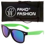 Fako Fashion® - Zonnebril - Duo Tone - Zwart/Groen, Sieraden, Tassen en Uiterlijk, Zonnebrillen en Brillen | Dames, Verzenden