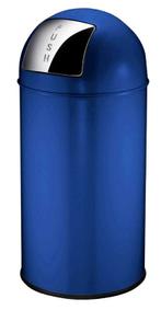 EKO afvalbak met pushdeksel 40 ltr blauw, Verzenden