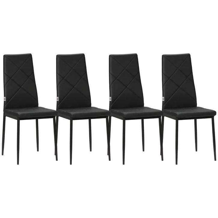 Set Van 4 Eetkamerstoelen, Keukenstoelen, Modern Design, 41, Huis en Inrichting, Stoelen, Nieuw, Verzenden