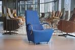 De Toekomst design bijzetfauteuil Panda in Ploegstof blauw, Huis en Inrichting, Fauteuils, Ophalen of Verzenden, Nieuw, Leer