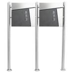 Dubbele Staande Brievenbus - Grafiet, Tuin en Terras, Brievenbussen, Verzenden, Nieuw