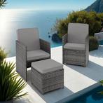 Wicker zitgroep Palermo 2+2+1 - grijs, Verzenden, Nieuw