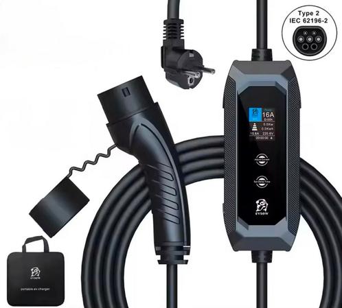 Evsow Mobiele Mobiele Thuislader 3.7 kW Type 2 IP65, Auto diversen, Laadpalen, Verzenden