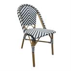 Parijse stijl rotan bijzetstoel |Zwart | 2 stuks | 89(h)..., Verzenden, Nieuw in verpakking