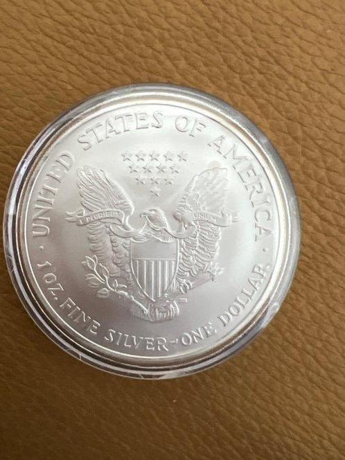 Verenigde Staten. 1 Dollar 2005 Silver Eagle - Papst, Postzegels en Munten, Munten | Europa | Niet-Euromunten