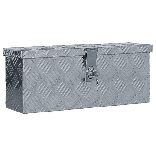 vidaXL Aluminium kist 48,5x14x20 cm zilverkleurig, Doe-het-zelf en Verbouw, Gereedschapskisten, Nieuw, Verzenden
