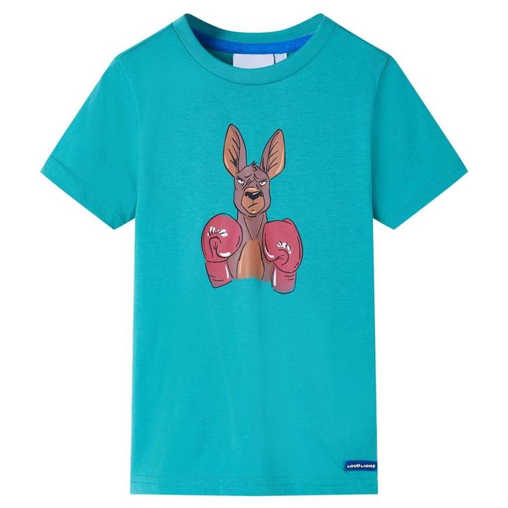 vidaXL Kindershirt met korte mouwen 140 donkermintkleurig, Kinderen en Baby's, Kinderkleding | Overige, Nieuw, Verzenden