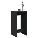 vidaXL Bartafel 51x50x103,5 cm bewerkt hout zwart, Huis en Inrichting, Tafels | Eettafels, Verzenden, Nieuw