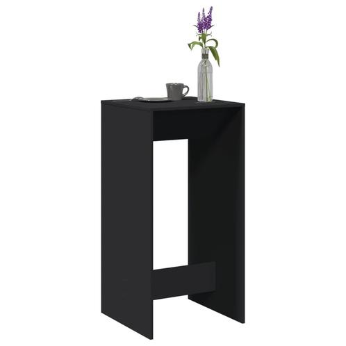 vidaXL Bartafel 51x50x103,5 cm bewerkt hout zwart, Huis en Inrichting, Tafels | Eettafels, Nieuw, Verzenden