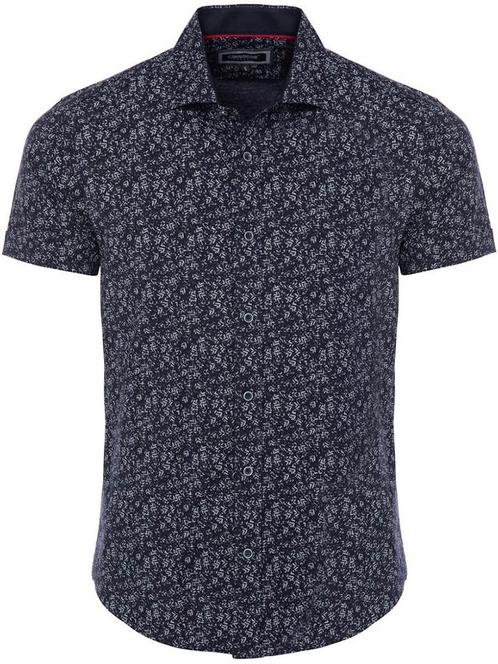 Carisma Blauw Overhemd Korte Mouw Met Wit Motief 9173, Kleding | Heren, Overhemden, Blauw, Nieuw, Verzenden