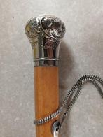 Wandelstok - Zilver, Hout - Engelse wandelstok, Antiek en Kunst