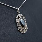 Zilver, Art Deco, Hematiet - Ketting met hanger - +, Antiek en Kunst