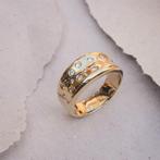 Gouden ring met diamant | 0,25 ct. (geelgoud) (geelgoud), 18 tot 19, Gebruikt, Overige kleuren, Ophalen of Verzenden