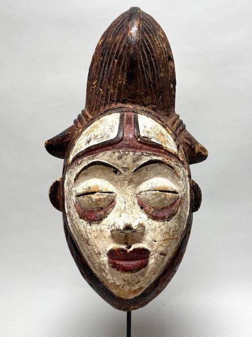 Ceremoniële masker + standaard - Punu - Gabon (Zonder, Antiek en Kunst, Kunst | Niet-Westerse kunst