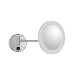 Scheerspiegel Zwenkbaar Met LED verlichting Ø 20cm Wandmodel, Ophalen of Verzenden, Nieuw, Chroom, Bad
