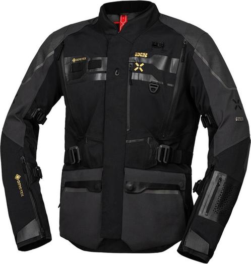 IXS Venture-GTX 1.0 Waterdichte Zwart Grijs Textiele, Motoren, Kleding | Motorkleding, Heren, Nieuw met kaartje, Jas | textiel