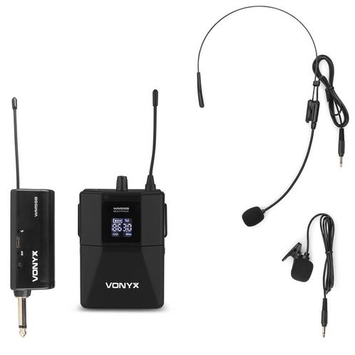 Vonyx WM55B draadloze headset microfoon met bodypack - 10 ka, Muziek en Instrumenten, Microfoons, Nieuw, Verzenden