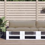 vidaXL Palletkussens 2 st stof taupe, Huis en Inrichting, Woonaccessoires | Kussens, Verzenden, Nieuw