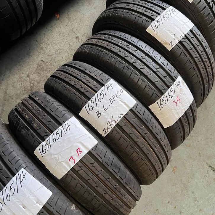 4 x Bridgestone Ecopia EP150 165-65-14 Zomerbanden 7,5mm, Auto-onderdelen, Banden en Velgen, 14 inch, Zomerbanden, 165 mm, Personenwagen