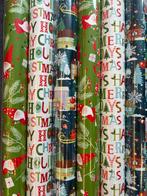 Inpakpapier Kerstmis Feest 6 Luxe Rollen - Breedte 70 cm -, Diversen, Kerst, Ophalen of Verzenden, Nieuw