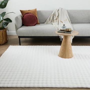 Hoogpolig vloerkleed Pompom Fur - Crèmewit - 160 x 230 cm beschikbaar voor biedingen