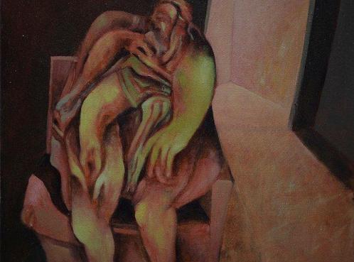 Masini Daniele - La stanza accanto, Antiek en Kunst, Kunst | Schilderijen | Modern