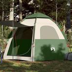 vidaXL Kampeertent 4-persoons snelontgrendeling groen, Caravans en Kamperen, Verzenden, Nieuw, Tot en met 2