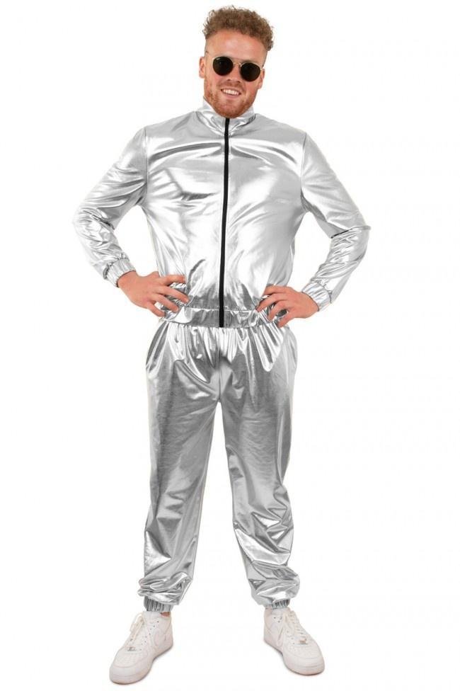 Trainingspak Zilver Heren Jeffrey, Kleding | Heren, Carnavalskleding en Feestkleding, Nieuw, Ophalen of Verzenden
