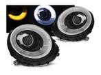 Mini 2006-2014 LED tube koplamp unit - Zwart, Auto-onderdelen, Verlichting, Verzenden, Nieuw, Universele onderdelen