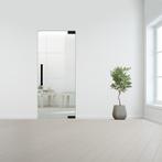 Glazen binnendeur zonder kozijn zwart beslag-Rechtsdraaiend-, Ophalen of Verzenden, Nieuw