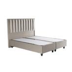 Opberg Boxspring Gold – Taupe Velvet (Zonder Matras), Huis en Inrichting, Slaapkamer | Boxsprings, Verzenden, Nieuw, Eenpersoons