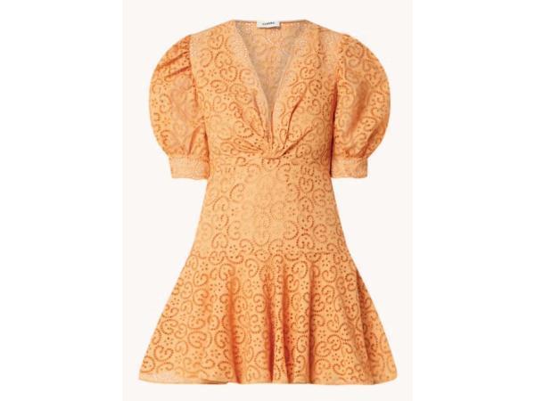 Veiling - Sandro uitlopende oranje jurk maat 40, Kleding | Dames, Jurken, Nieuw