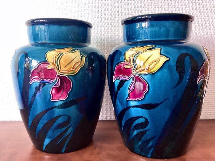 Vaas (2) - Keramiek - Paar vazen art déco, Antiek en Kunst, Antiek | Glas en Kristal