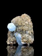 aquamarijn Exemplaar - Hoogte: 15 cm - Breedte: 15.5 cm-, Verzamelen, Mineralen en Fossielen