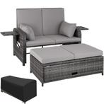 Wicker bank Kreta met aluminium frame, inclusief beschermhoe, Verzenden, Nieuw