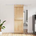 vidaXL Schuifdeur met beslag 70x210 cm massief grenenhout, Verzenden, Nieuw