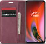 ProGuard OnePlus Nord 2 Wallet Hoesje Vintage Leder Paars, Verzenden, Nieuw, Hoesje of Tasje