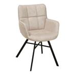 MX Sofa Eetkamerstoel Marcon | Sand | Microvezel stof, Huis en Inrichting, Stoelen, Ophalen, Nieuw, Industrieel