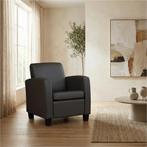 Leren fauteuil Joy - Toledo Caffe (donkerbruin) - Poten, Nieuw, Ophalen of Verzenden, Eigentijds, Klassiek, Modern, 50 tot 75 cm