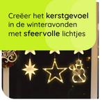 Kerstverlichting Raam Ster, Noorderster, Sneeuwpop - 73-82cm, Verzenden, Nieuw