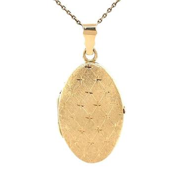 Gouden medaillon hanger 14 karaat beschikbaar voor biedingen
