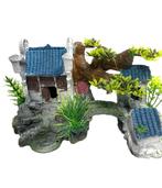 Tempel blauw dak / Aquarium decoratie As-154 (Hardscaping ), Dieren en Toebehoren, Vissen | Aquaria en Toebehoren, Verzenden, Nieuw