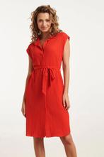 -50% Smashed Lemon  Smashed Lemon 25118 rood stretchy crinkl, Kleding | Dames, Jurken, Verzenden, Nieuw, Rood